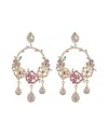 Eye Candy La Cz Rose Statement Earrings