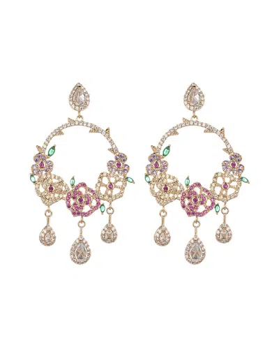 Eye Candy La Cz Rose Statement Earrings