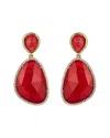 Eye Candy La Cz Ruby Dangle Earrings