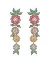 Eye Candy La Cz Shaline Flower Drop Earrings In Multi