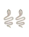 Eye Candy La Cz Slither Snake Large Stud Earrings
