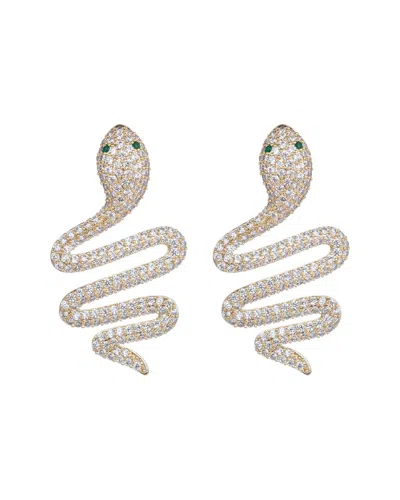 Eye Candy La Cz Slither Snake Large Stud Earrings