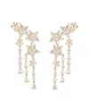 Eye Candy La Cz Star Cuff Dangle Earrings