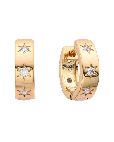 Eye Candy La Cz Star Huggie Earrings In Gold