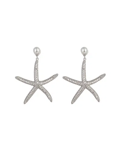 Eye Candy La Cz Starfish Earrings In Silver
