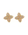 Eye Candy La Women's Luxe Sophia Goldtone & Cubic Zirconia Flower Stud Earrings