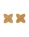 Eye Candy La Women's Luxe Sophia Goldtone & Cubic Zirconia Flower Stud Earrings