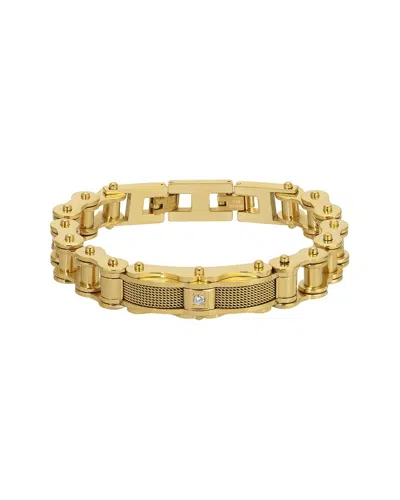 Eye Candy La Cz Tara Chain Bracelet In Pink
