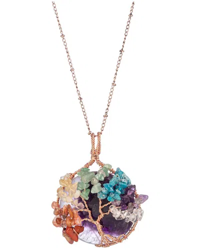 Eye Candy La Cz Tree Of Life Drop Necklace