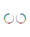 Eye Candy La Danielle Roman Multi Color Cz Crystal Loop Earring