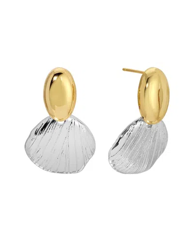 Eye Candy La Deniz Shell Drop Earrings In Multi