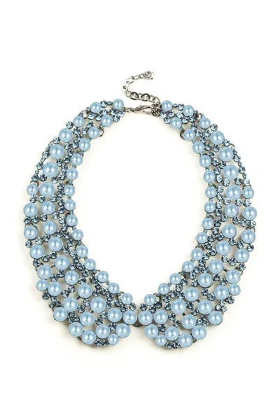 Eye Candy La Diana Statement Necklace - Light Blue In Multi