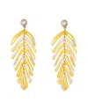 Eye Candy La Dina Leaf Earrings