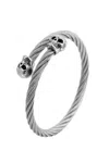 Eye Candy La Double Skull Bracelet In Black