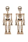 Eye Candy La Skull Drop Earrings In Silver