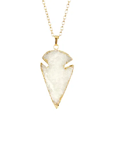 Eye Candy La Drusy Arrowhead Necklace In Gold