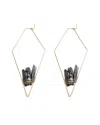 Eye Candy La Druzy Quartz Drop Earrings