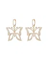 Eye Candy La Edith Cz Butterfly Dangle Earrings