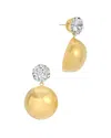 Eye Candy La Elena Cz Stud Earrings In Gold