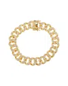 Eye Candy La Emile Cuban Link Cz Stackable Bracelet In Gold