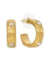 Eye Candy La Emma Hammer Loop Drop Earrings In Gold
