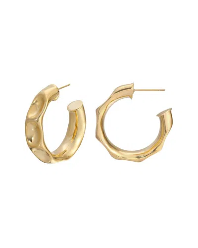 EYE CANDY LA EYE CANDY LA EVELYN STUD HAMMER HOOP EARRINGS