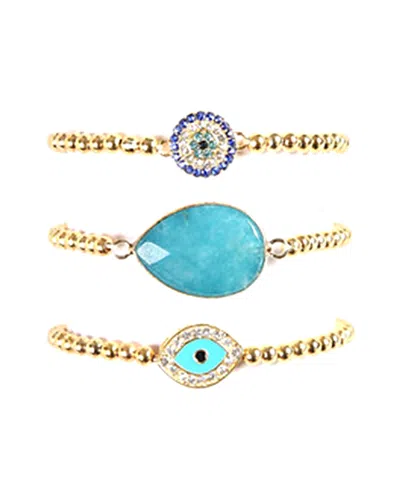 Eye Candy La Eye My Wrist Bracelet Set In Blue