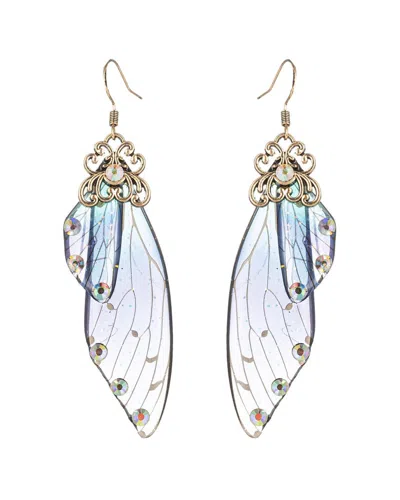 Eye Candy La Fairy Bell Crystal Drop Earrings In Gold