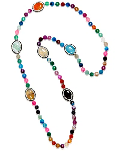 EYE CANDY LA EYE CANDY LA FIND ME OVER THE RAINBOW MULTI COLOR MIXED AGATE NECKLACE