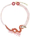 Eye Candy La Flamingo Agate Beaded Statement Necklace