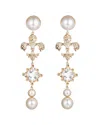 Eye Candy La Fleur De Lis Cz Drop Earrings