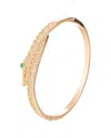 Eye Candy La Gator Titanium Cz Cuff Bracelet