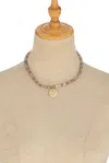 Eye Candy La Gia Eye & Heart Necklace In Silver