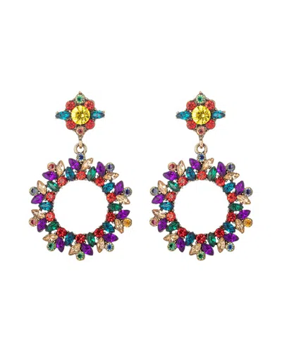Eye Candy La Glass Crystal Harlequin Statement Earrings
