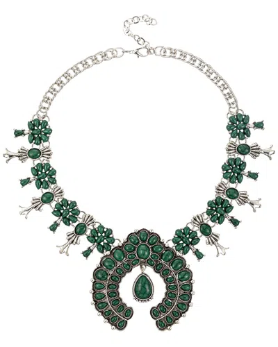 EYE CANDY LA EYE CANDY LA GREEN BLOSSOM STATEMENT BIB NECKLACE