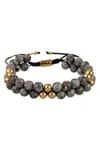 Eye Candy La Premium Collection Agate Bracelet In Black