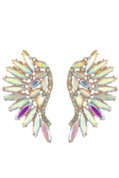 Eye Candy La Half Spike Earrings In Orange