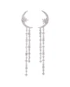 Eye Candy La Halfmoon Cz Crystal Drop Earring