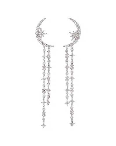 Eye Candy La Halfmoon Cz Crystal Drop Earring