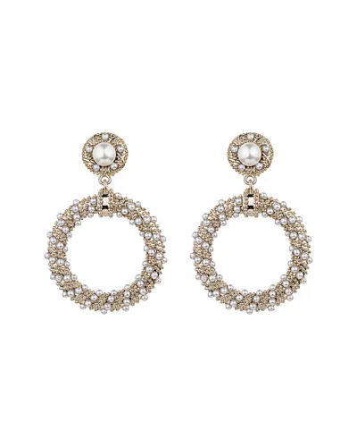 Eye Candy La Hauser Cz Crystal Loop Earrings In Neutral