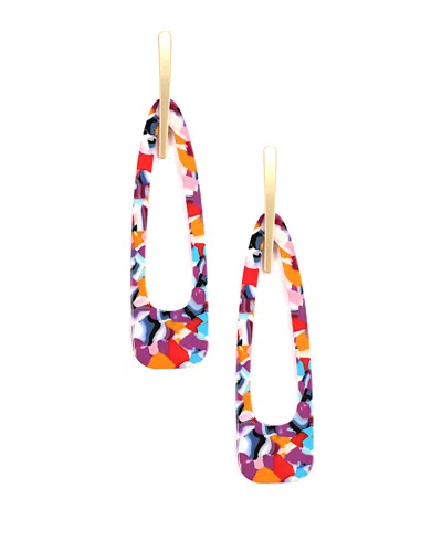 Eye Candy La Heath Resin Multicolor Drop Earrings