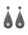 Eye Candy La Hematite And Freshwater Pearl Drop Earring