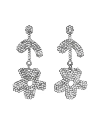 Eye Candy La Iris Drop Cz Earrings In Metallic