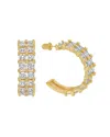 Eye Candy La Isla Sparking Loop Cz Drop Earrings In Gold