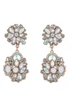 Eye Candy La Ivy Crystal Drop Earrings In Silver
