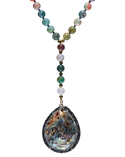 Eye Candy La Jelly Bean Multi Color Abalone Shell Pendant