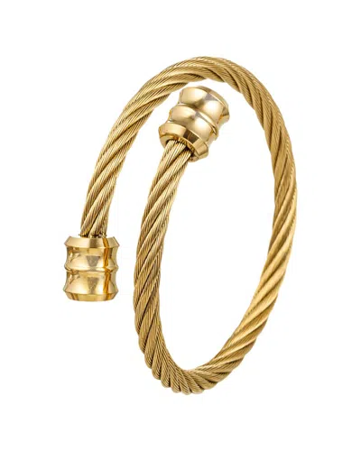 Eye Candy La Jilber Titanium Wire Wrap Bracelet In Gold