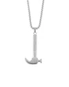 Eye Candy La Johnny Hammmer Titanium Pendant Drop Necklace In Metallic