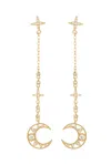Eye Candy La Laika Crescent Moon Earring In Multi