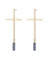 Eye Candy La Lapis Double Cross Drop Earrings